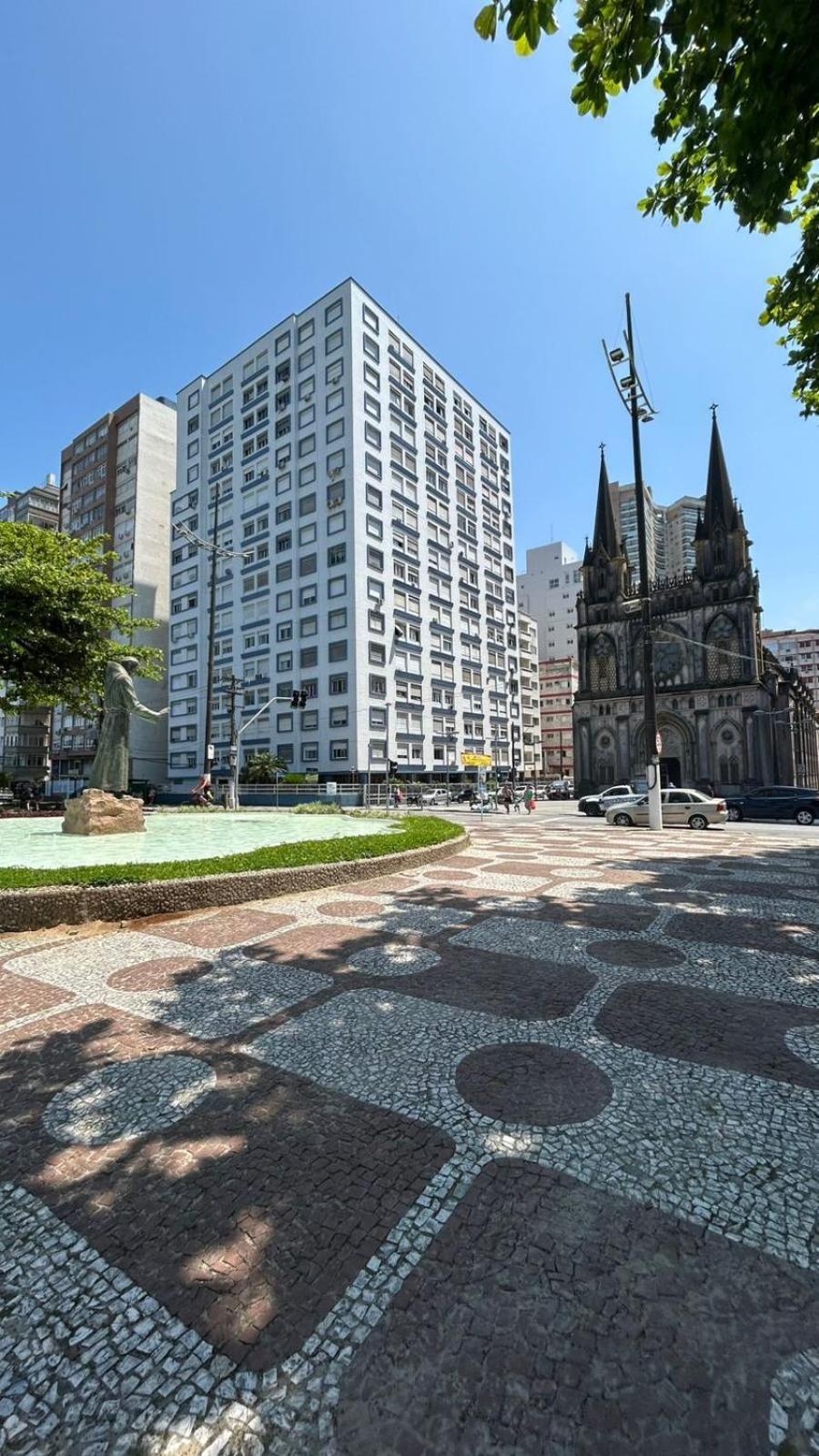 Apartamento Frente A Praia Do Embare Santos Exteriör bild