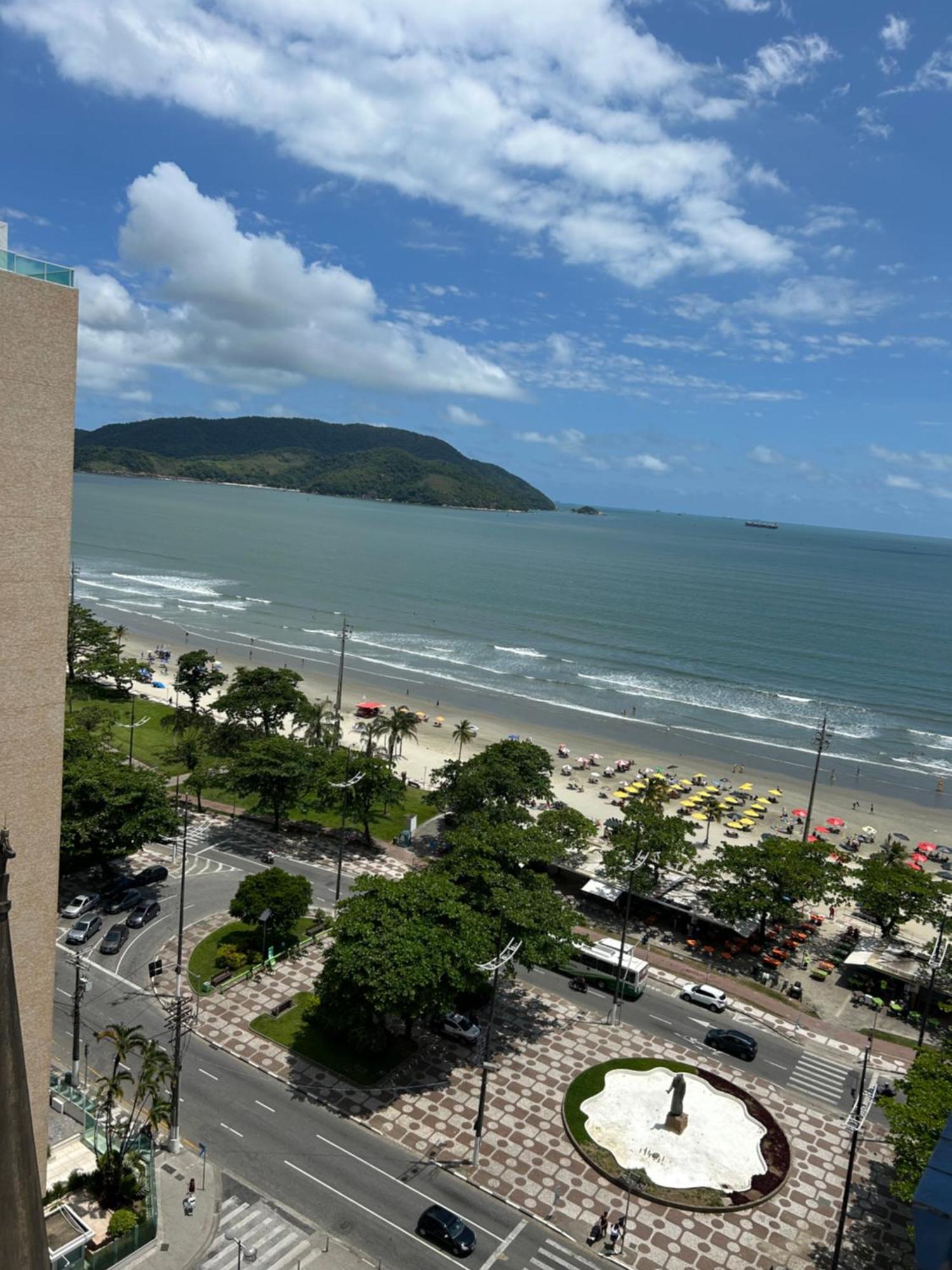 Apartamento Frente A Praia Do Embare Santos Exteriör bild